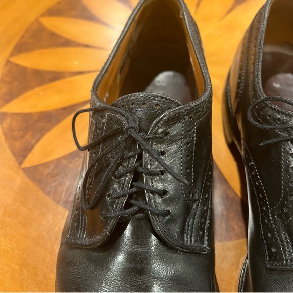 Allen Edmonds Sanford Cap Toe Black Leather Oxfords 11.5 Dress Shoes - Picture 8 of 16